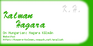 kalman hagara business card