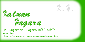 kalman hagara business card